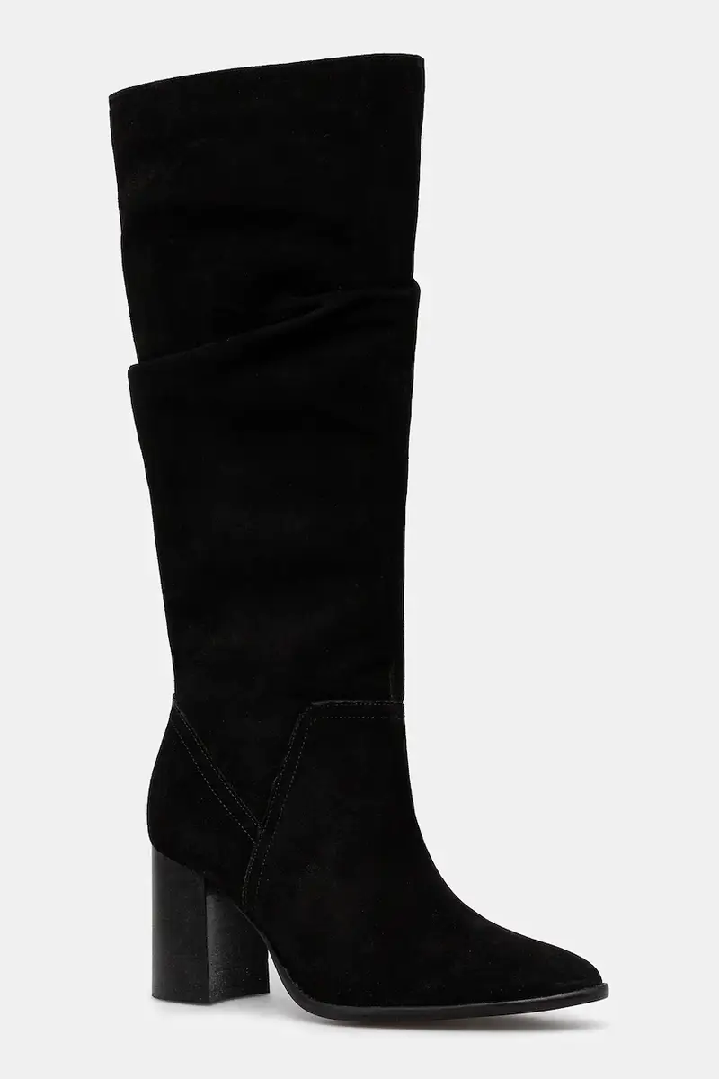 stivali in pelle scamosciata Nero