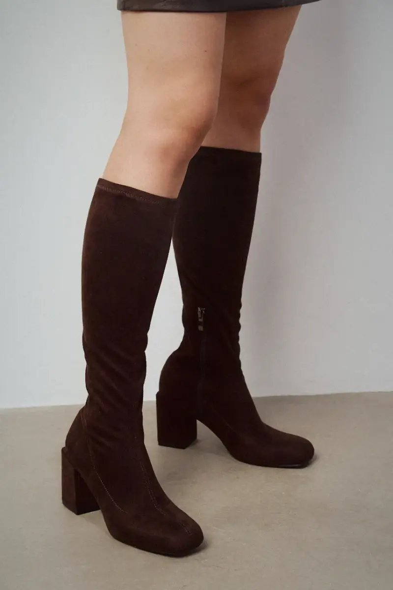 Medicine Stivali marroni con tacco a blocco