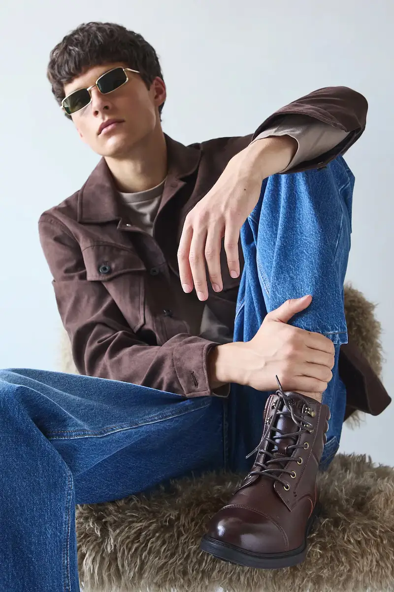 stivali uomo colore marrone miniatura 2