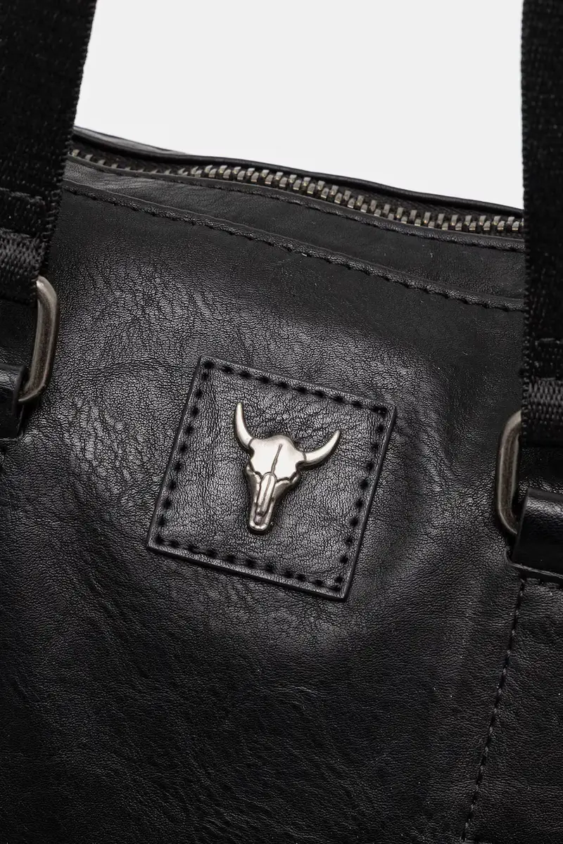 Medicine Zaino nero in pelle con tasche interne miniatura 4