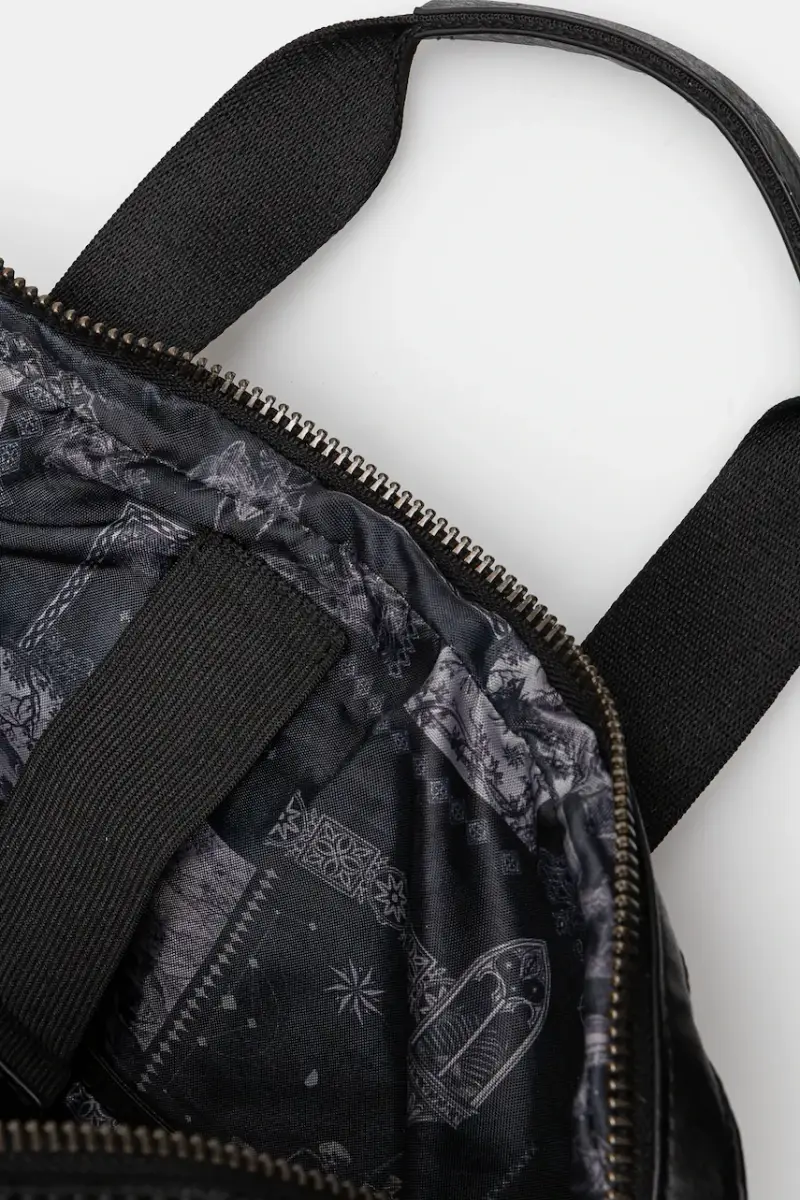 Medicine Zaino nero in pelle con tasche interne miniatura 5