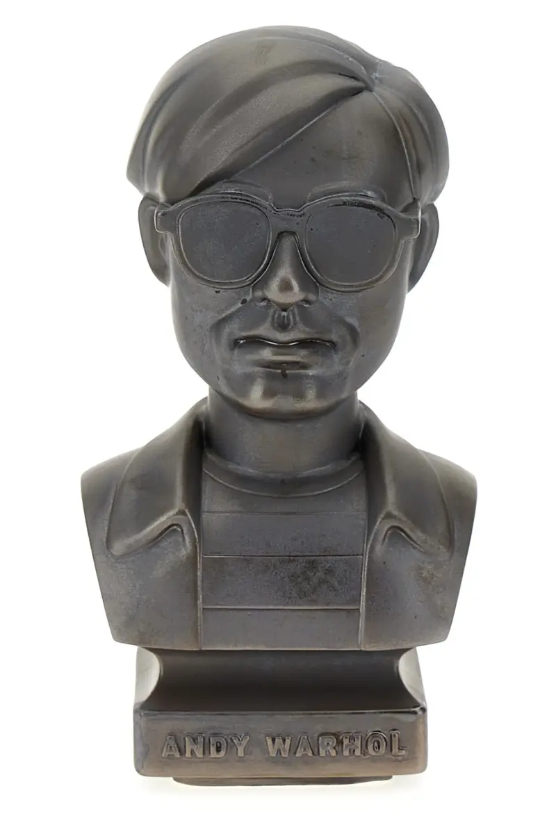 Andy Warhol 60S Bust 8" Ceramic Figure Grigio