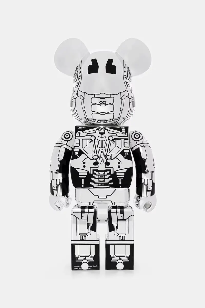 figurina decorativa Be@rbrick Endoskeleton (T2 Ver.) 400% colore argento ENDOSKELETON.(T2Ver.).400 miniatura 2