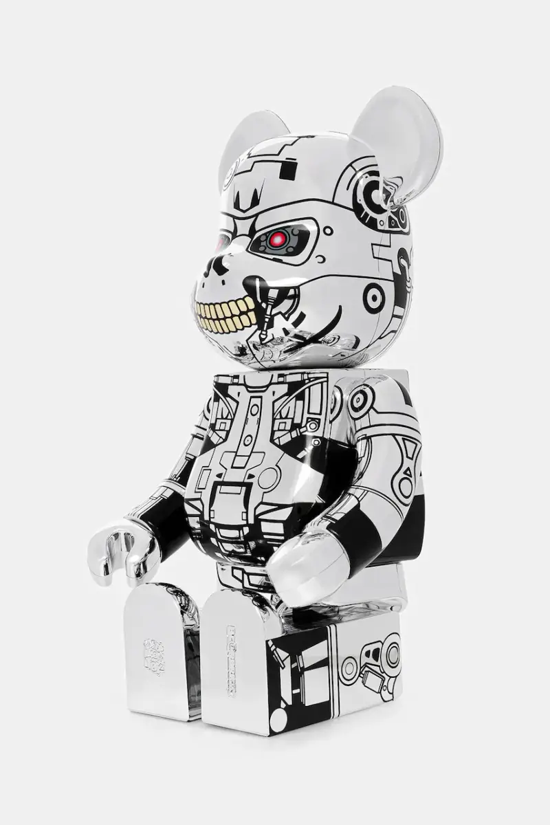 figurina decorativa Be@rbrick Endoskeleton (T2 Ver.) 400% colore argento ENDOSKELETON.(T2Ver.).400 miniatura 3