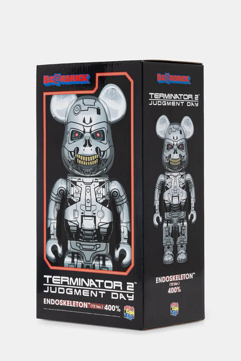 figurina decorativa Be@rbrick Endoskeleton (T2 Ver.) 400% colore argento ENDOSKELETON.(T2Ver.).400 miniatura 4
