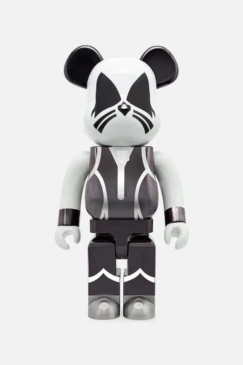 figurina decorativa Be@rbrick KISS Catman Chrome Ver. 1000% colore grigio KISS.Catman.1000