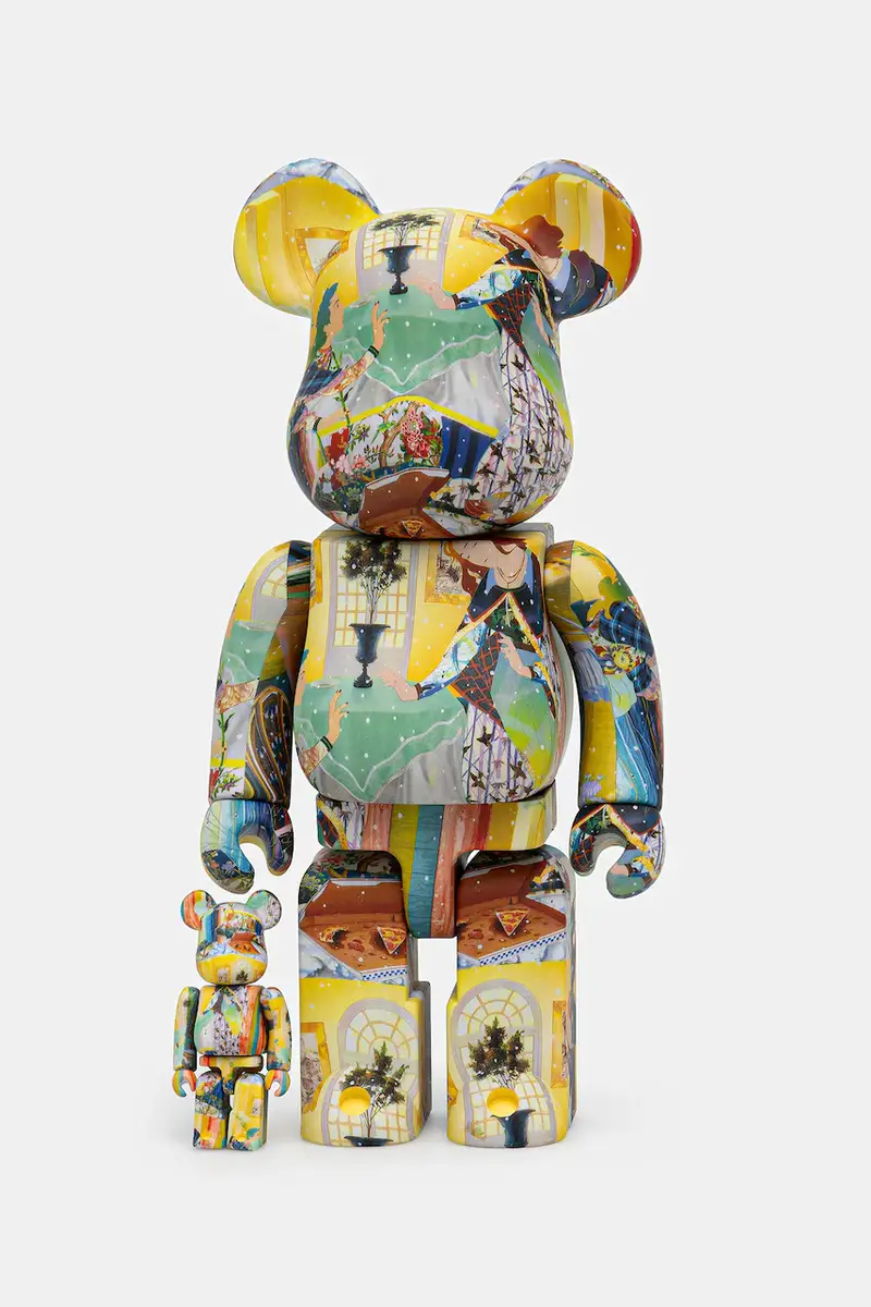 figurina decorativa Be@rbrick Tomokazu Matsuyama 100% & 400% colore nero TOMOKAZU.MATSUYAMA.100.400