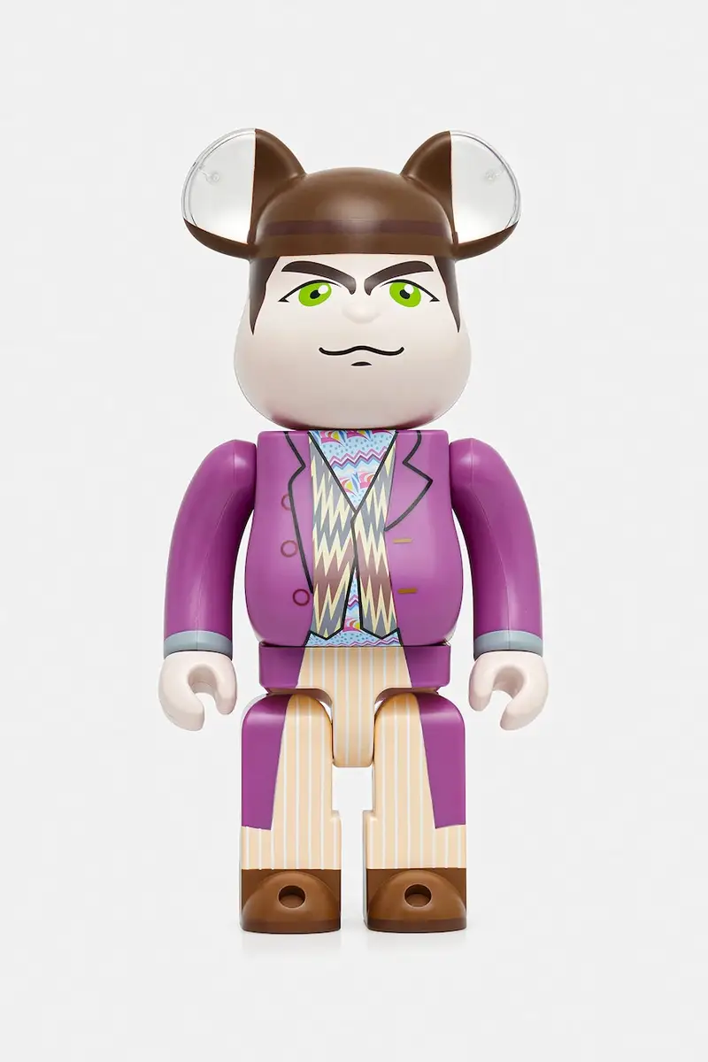 figurina decorativa Be@rbrick Willy Wonka 400% colore violetto Willy.Wonka.400