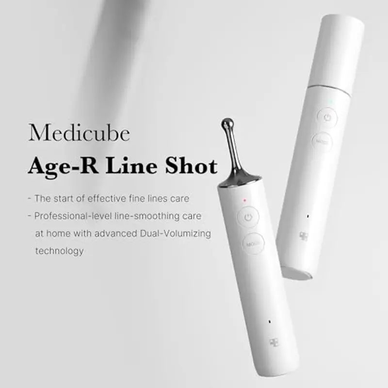 Medicube Age-R Line Shot - Un dispositivo efficace per la cura delle linee sottili per levigare le rughe intorno a occhi, labbra, 11 s, collo, labbra carnose, trattamento anti-invecchiamento miniatura 2