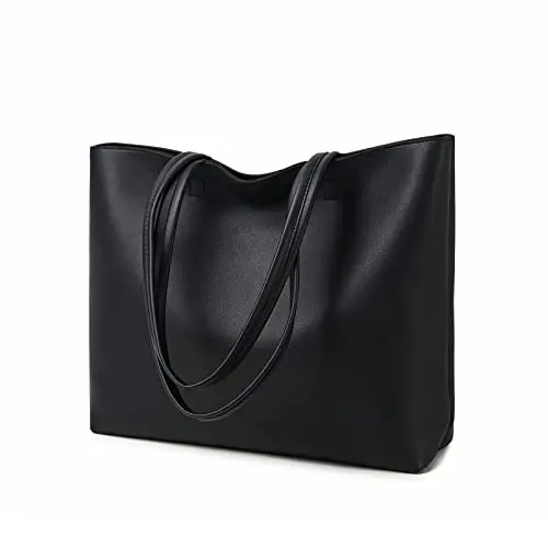 MEEGIRL Borsa tote da donna semplice in pelle ecologica in poliuretano, per lavoro, scuola, shopping, con cerniera e