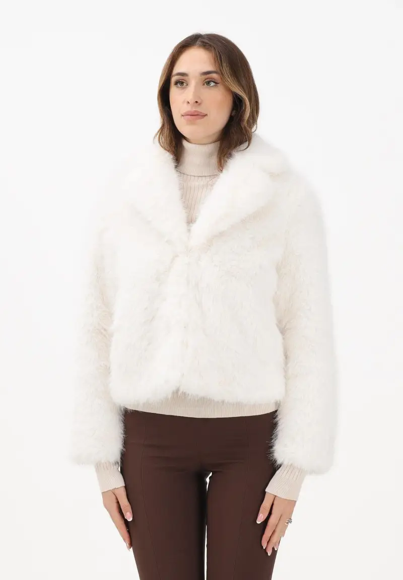 Pelliccia bianca da donna