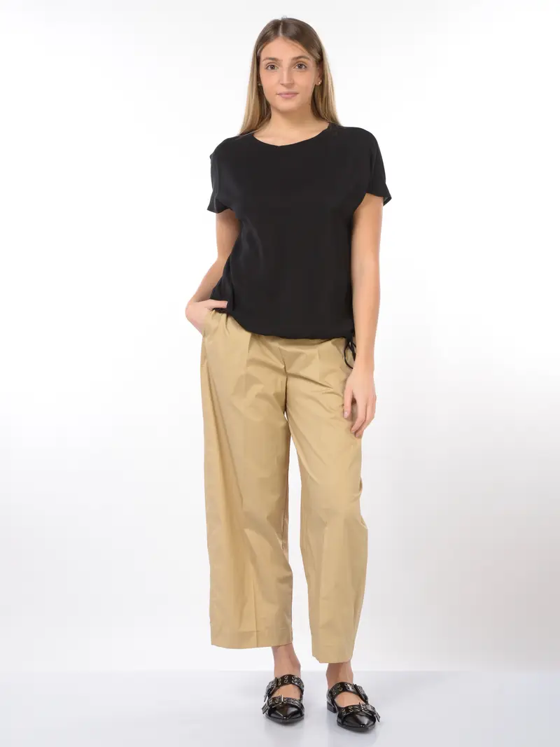 pantalone da donna Meimeij effetto baloon con elastico BEIGE miniatura 2