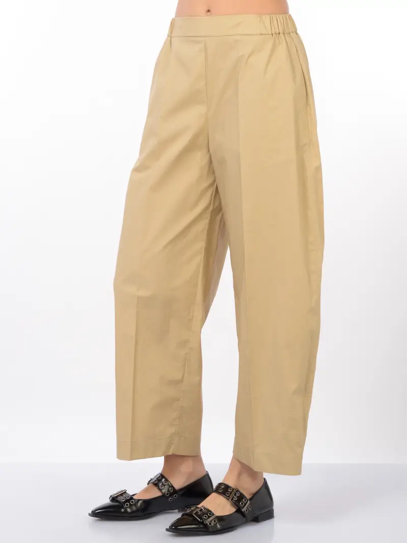 pantalone da donna Meimeij effetto baloon con elastico BEIGE