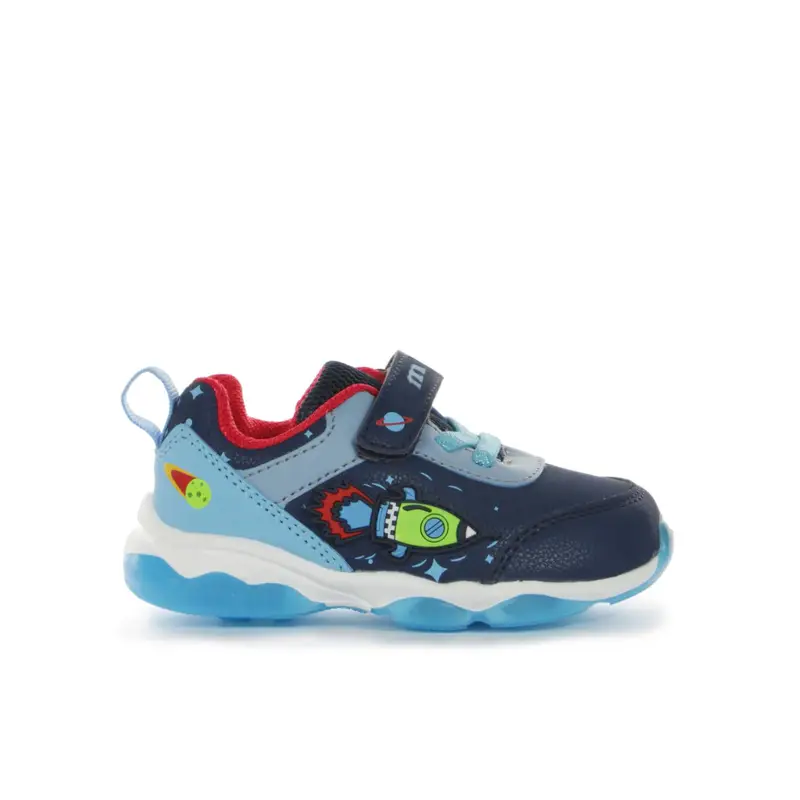 Sneakers blu da bimbo con luci e disegni