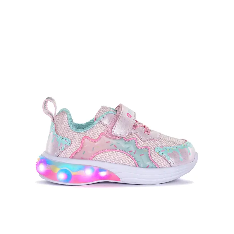 Sneakers rosa da bambina con luci