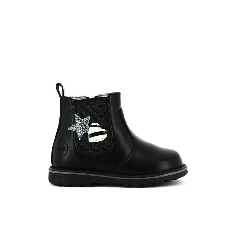 Stivaletti neri con cuoricini