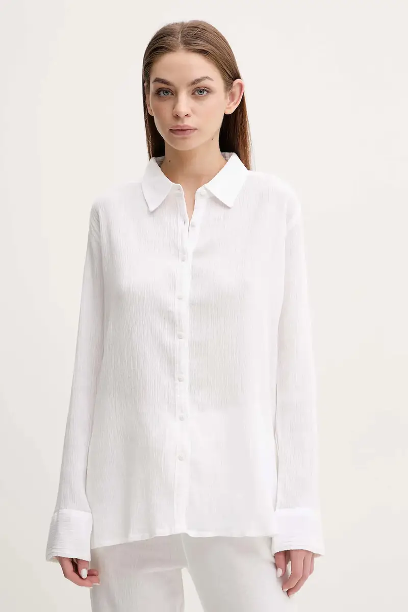 camicia in cotone donna colore bianco Tina