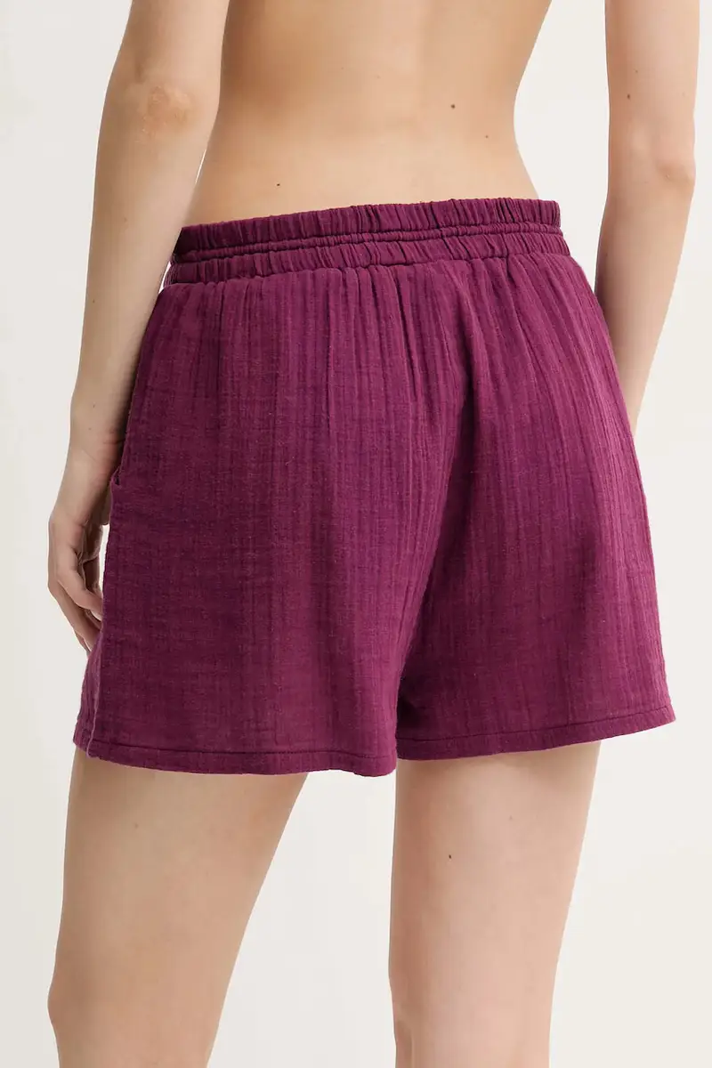 pantaloncini in cotone donna colore violetto Abbie miniatura 3