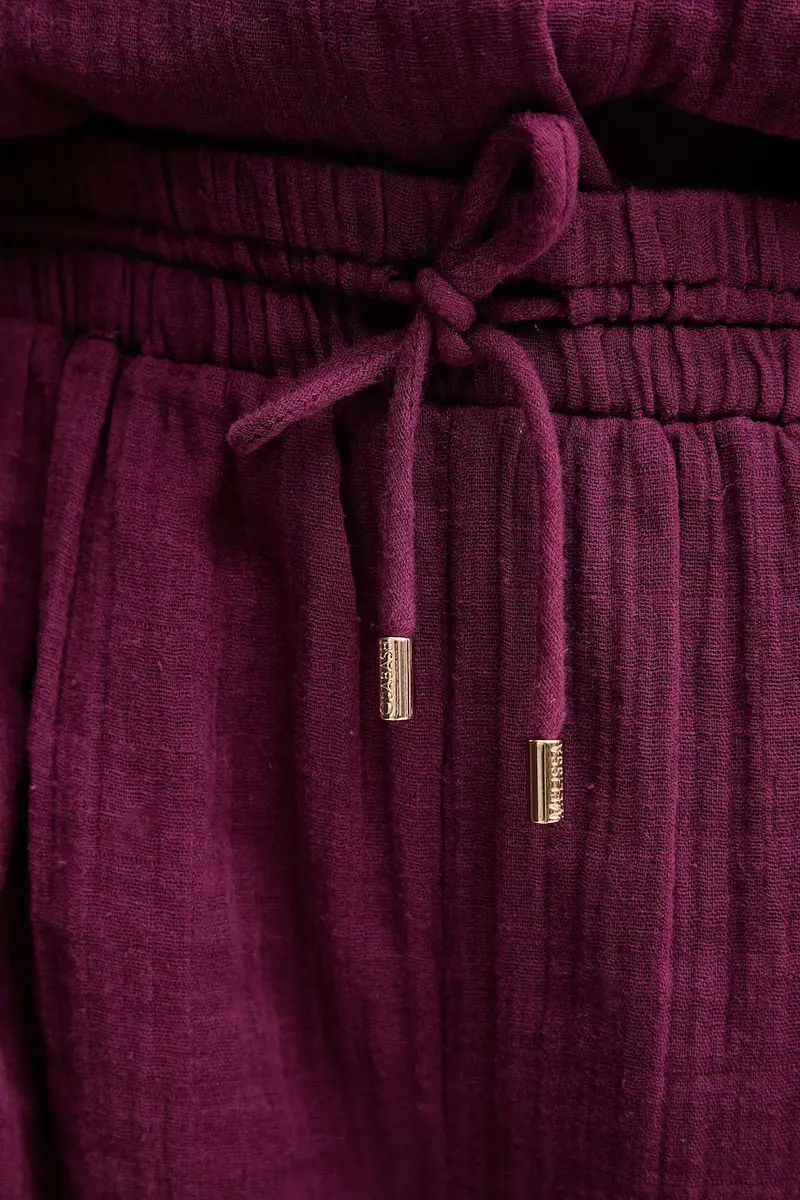 pantaloncini in cotone donna colore violetto Abbie miniatura 4