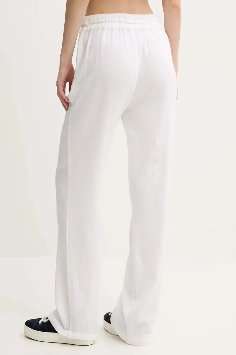 pantaloni in cotone Bianco miniatura 3