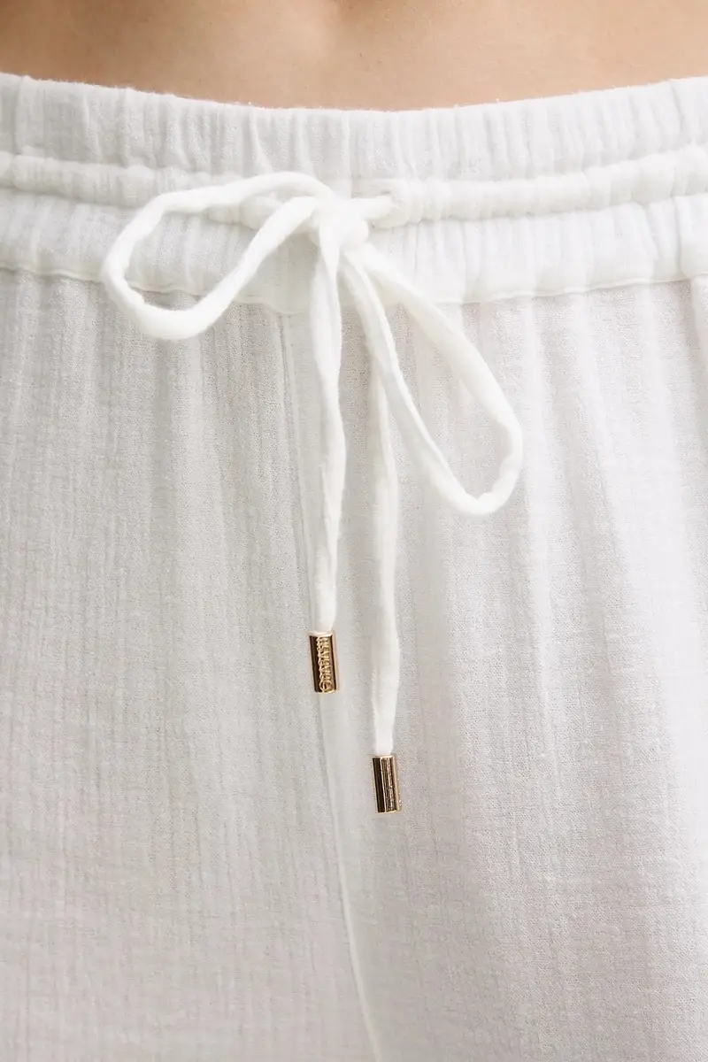 pantaloni in cotone Bianco miniatura 4