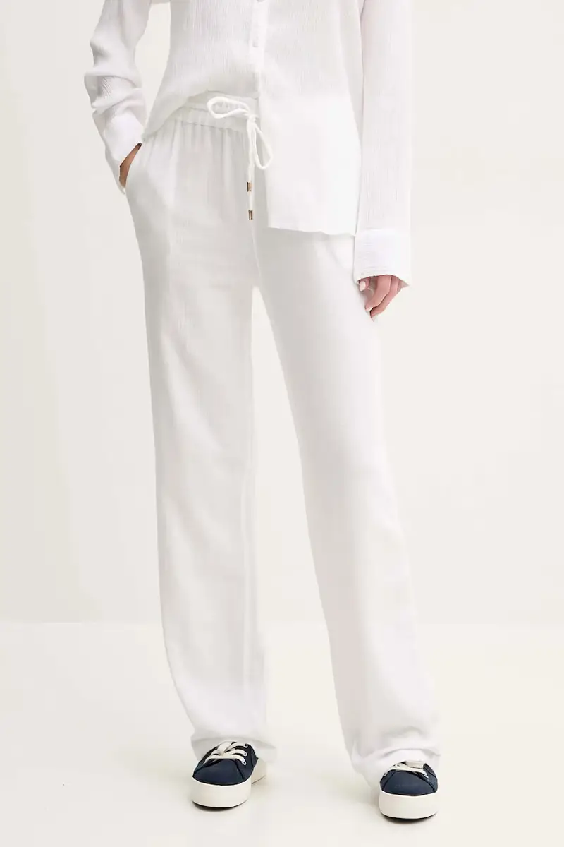 pantaloni in cotone Bianco