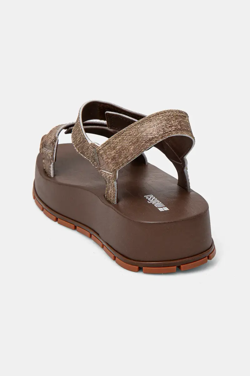 sandali FLOWING PLATFORM DENIM donna colore marrone M 36132 miniatura 3