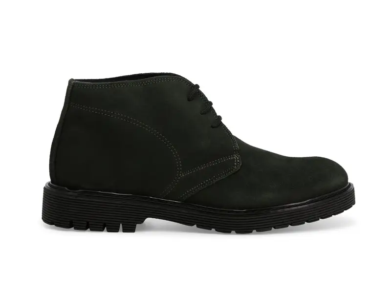 Stivaletto uomo in camoscio verde u0550z