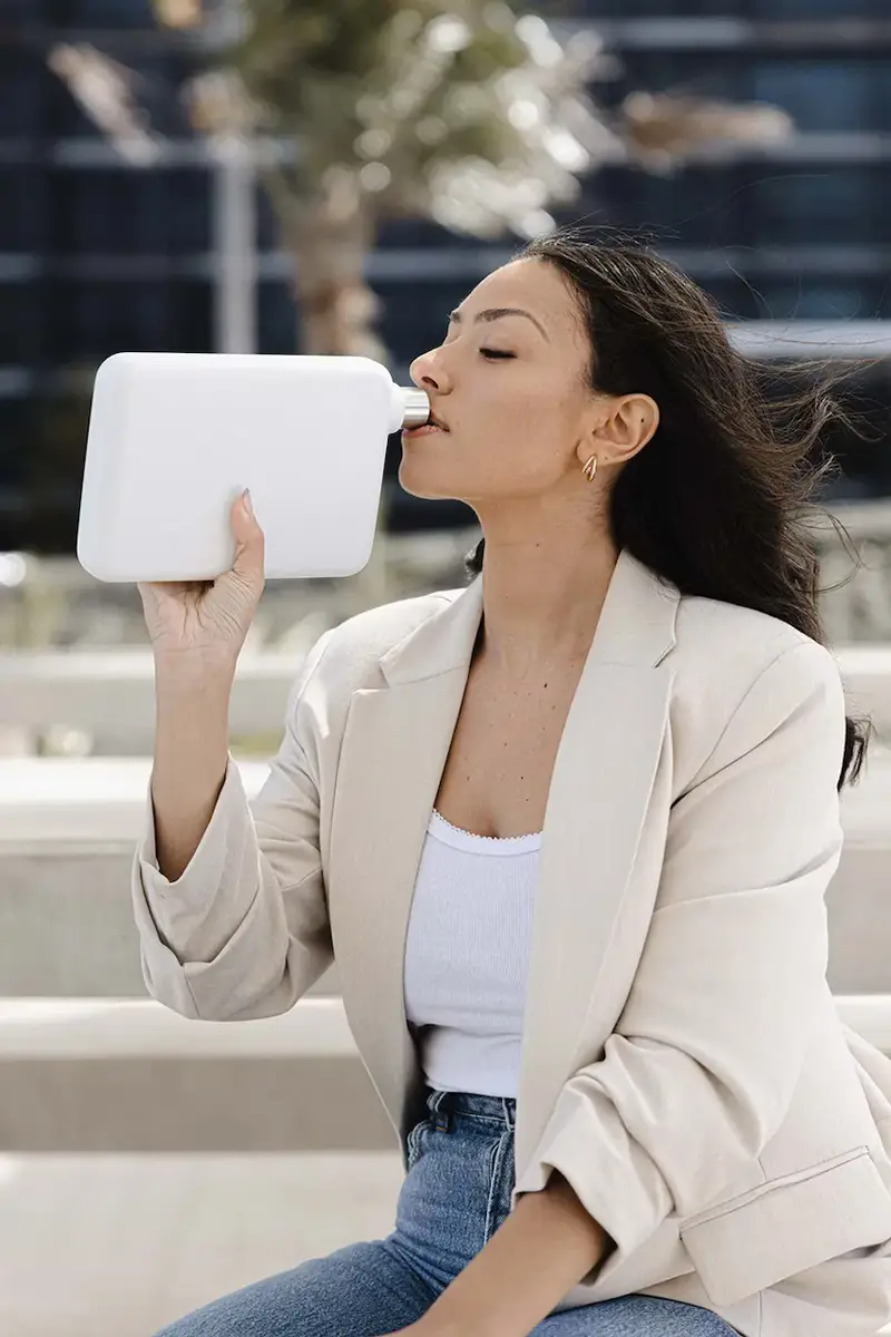 bottiglia d acqua Stainless Steel A5 1080 ml Bianco miniatura 4