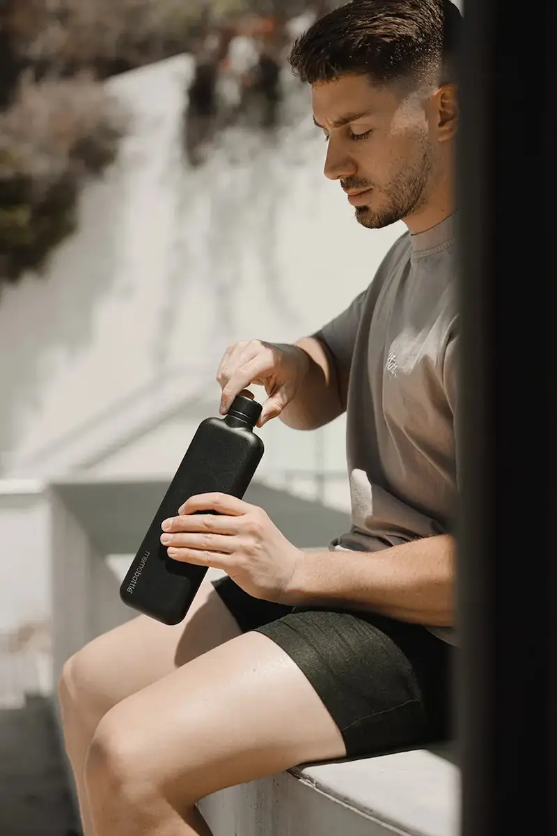 bottiglia d'acqua Stainless Steel Slim 600 ml Nero miniatura 3