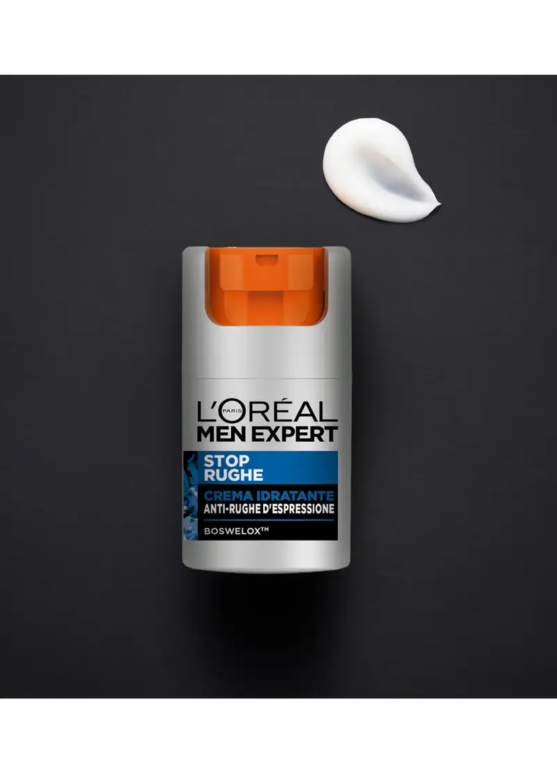 L'oréal Paris Men Expert Stop Rughe, Crema Idratante Anti-rughe D'espressione, Con Boswelox, 50 Ml., Uomo, Bianco miniatura 2