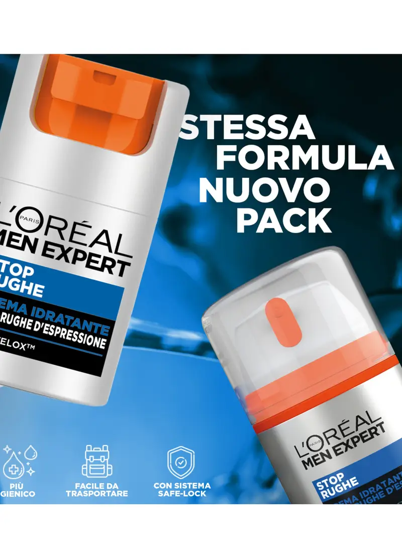 L'oréal Paris Men Expert Stop Rughe, Crema Idratante Anti-rughe D'espressione, Con Boswelox, 50 Ml., Uomo, Bianco miniatura 3