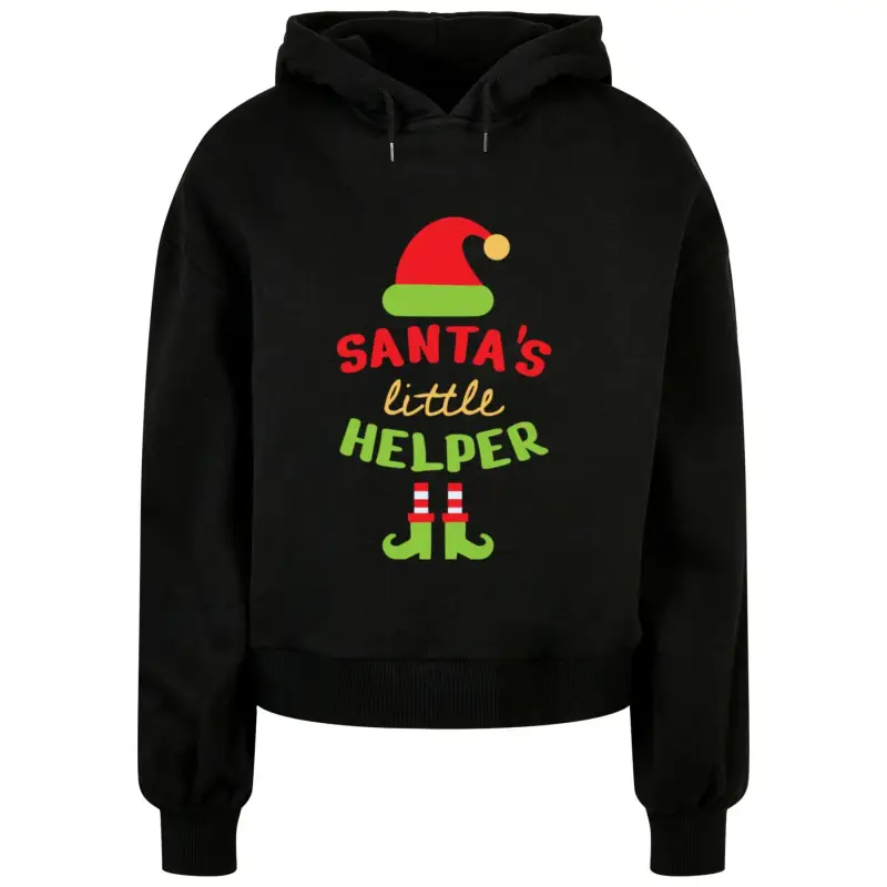 Felpa con cappuccio da donna Merchcode Christmas Santa´s Little Helper