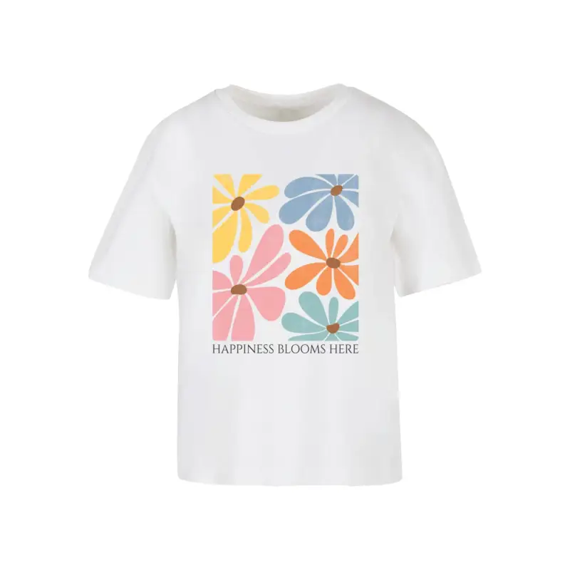 T-shirt da donna Merchcode Happiness Blooms Here