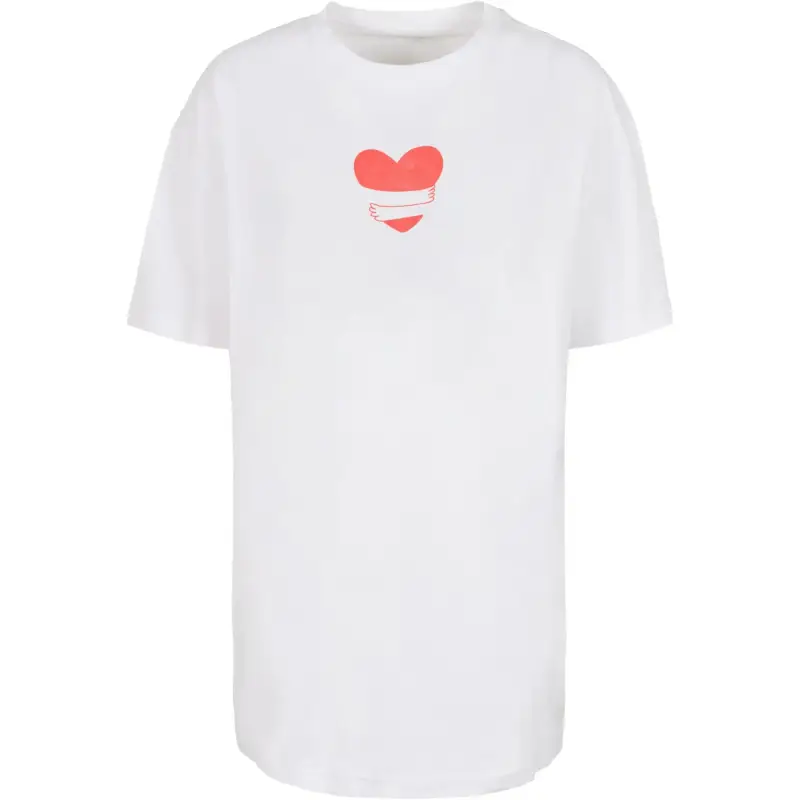 T-shirt oversize da donna Merchcode Hugs & Love - Heart Hug