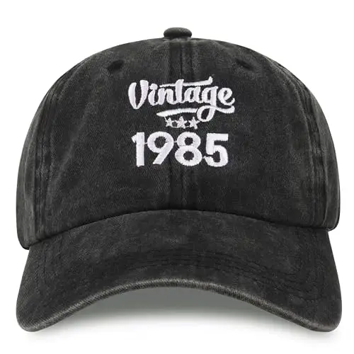 Merclix 40 Anni di Compleanno Uomo Cappello Baseball Regalo 40 Anni Uomo Divertenti 1985
