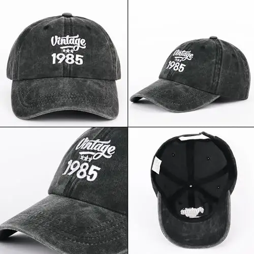 Merclix 40 Anni di Compleanno Uomo Cappello Baseball Regalo 40 Anni Uomo Divertenti 1985 miniatura 2
