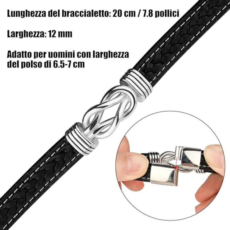Merclix Regali Per Lui Natale Bracciale Uomo Idee Regalo Fidanzato Compleanno Amore Regalo Per Lui Regalo Marito Idee Regalo Uomo Compleanno Regalo Anniversario Per Lui Regalo Anniversario Matrimonio miniatura 2