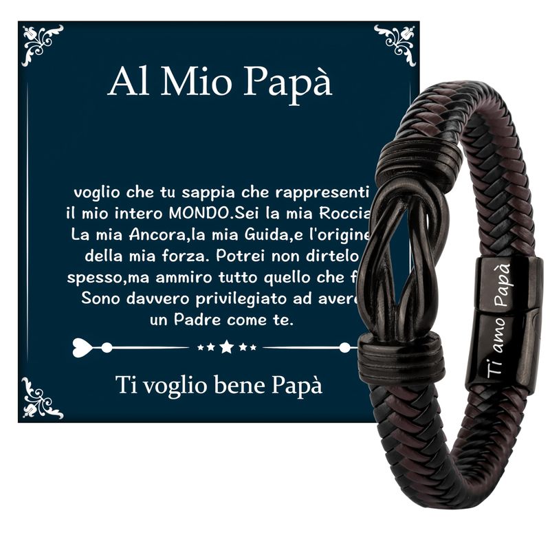 MERCLIX Bracciale Uomo Regalo Festa Del Papà Natale
