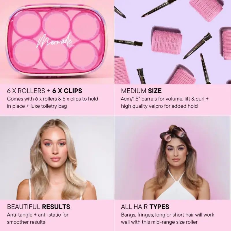 Accessori Velcro Roller Kit - Fermagli e mollette, Cofanetto per capelli miniatura 3