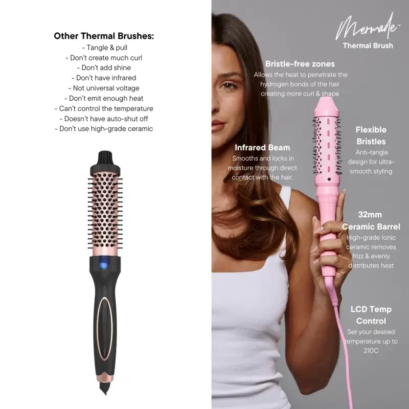 Hair Tools Infrared Thermal Brush - Spazzole per capelli miniatura 2