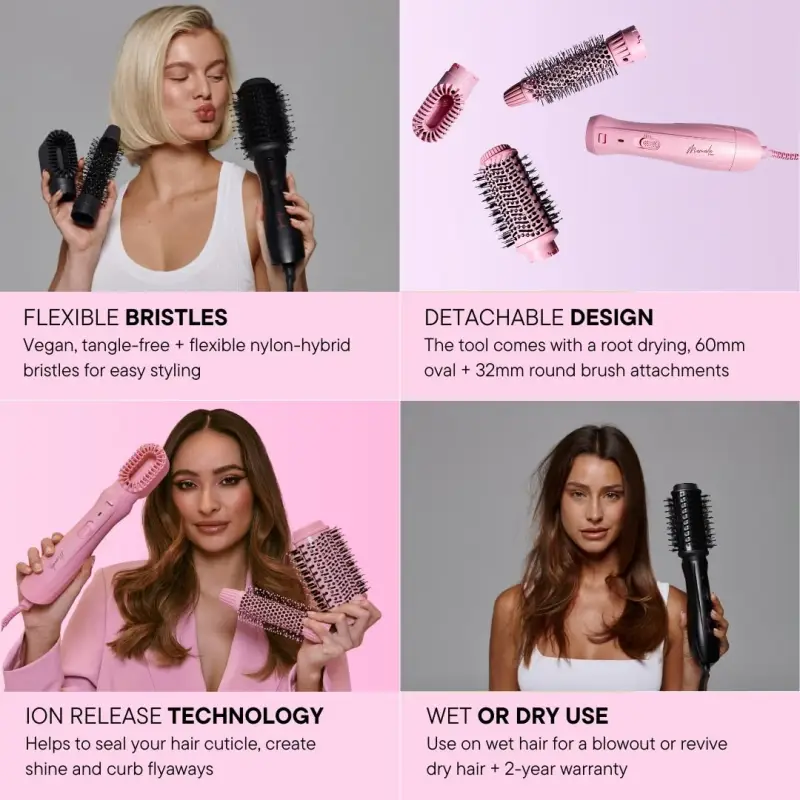 Hair Tools Interchangeable Blow Dry Brush - Spazzole per capelli miniatura 4