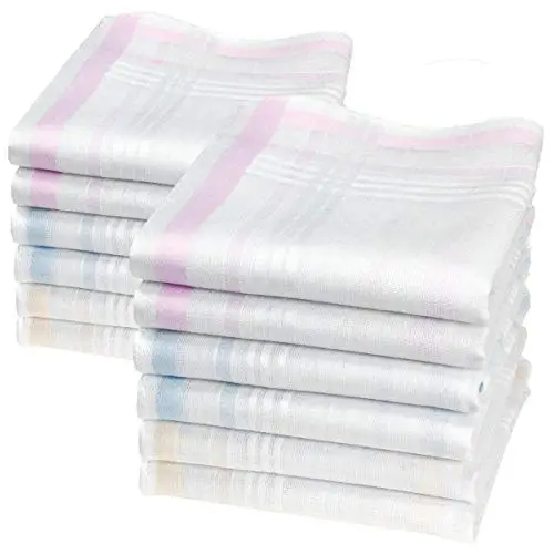 Merrysquare - Fazzoletti da Donna - 100% Cotone - 29x29cm – Modello LOUISE