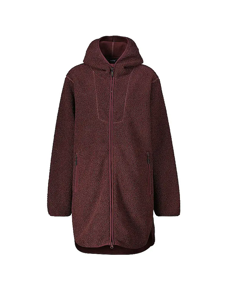 Cappotto invernale da donna Sigtuna con cappuccio in pile teddy rame | M