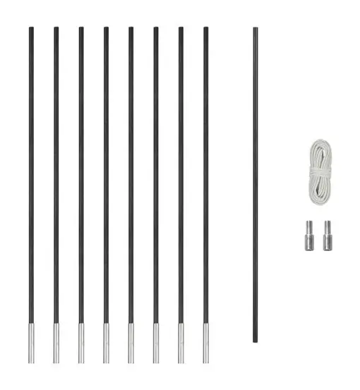 Fiberglas Pole Kit - paleria per tenda Black