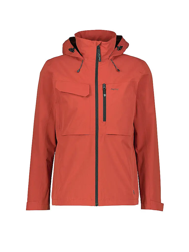 Giacca da trekking da uomo Abrantes 2L con cappuccio rosso scuro | 48