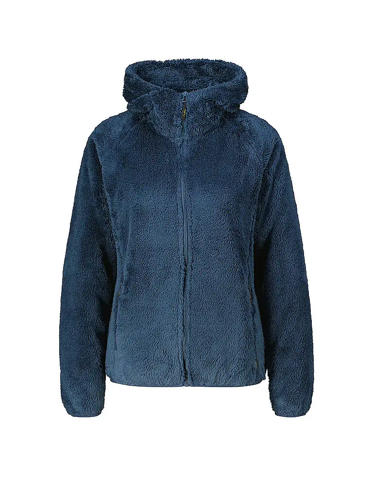 Giacca in pile da donna Roxburgh con cappuccio blu | XL