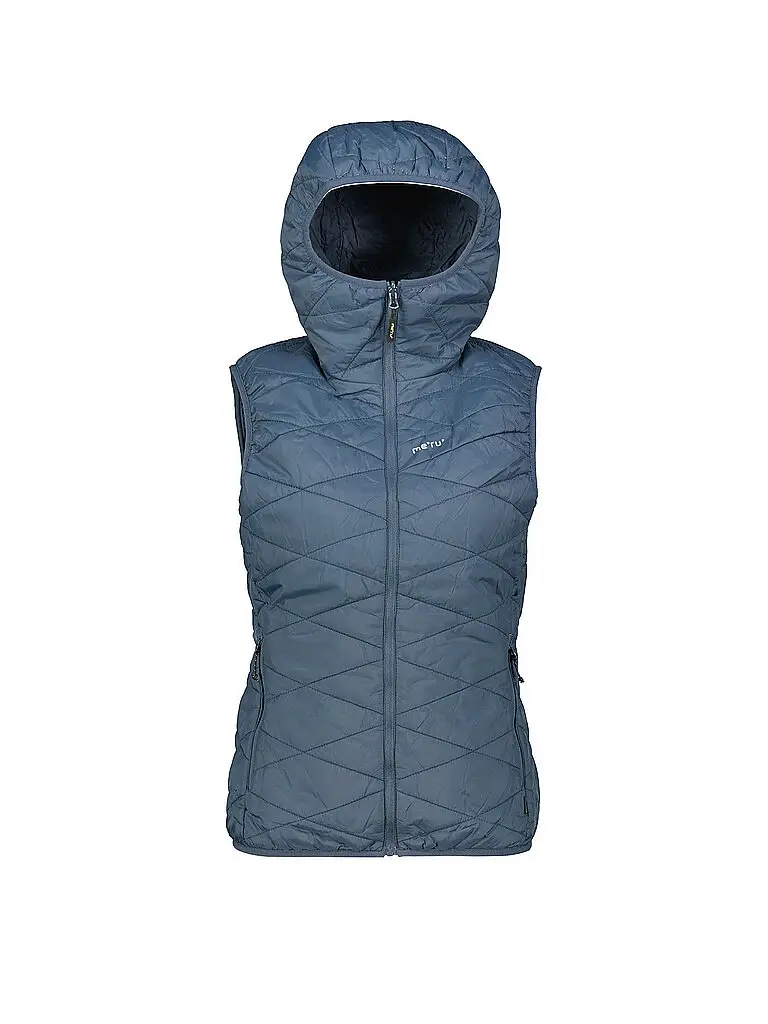 Gilet isolante da donna Ithari con cappuccio reversibile blu | S
