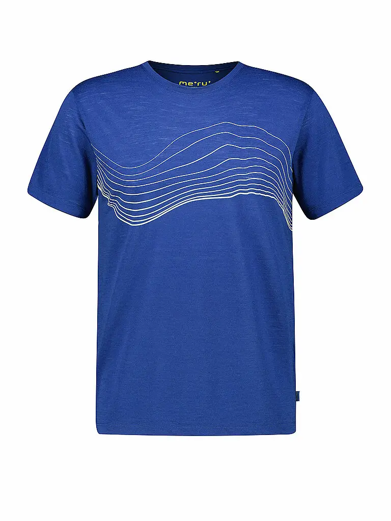 Maglietta funzionale da uomo Bustos Merino blu | S