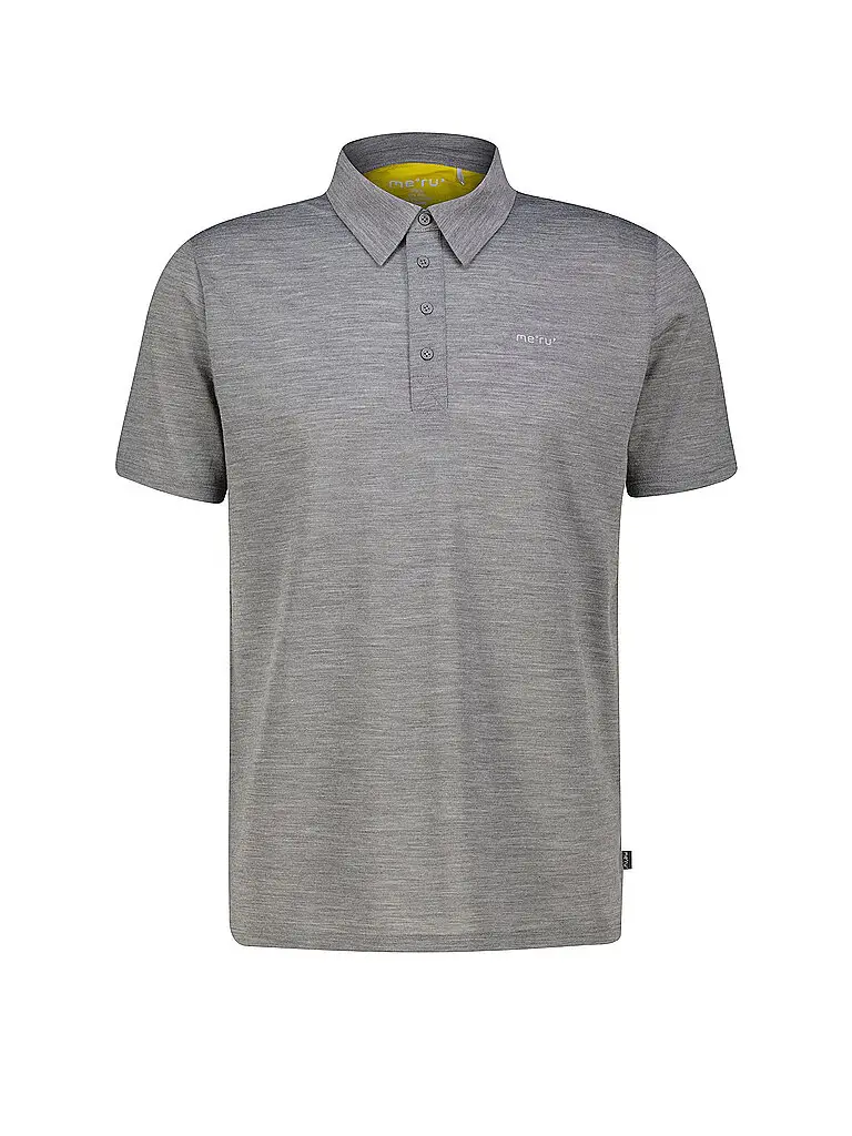 Polo funzionale da uomo Monforte Woolmix grigio | S